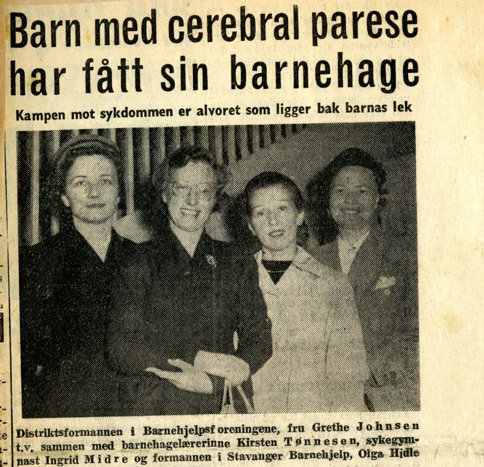 Faksimile av artikkel om åpningen av barnehagen fra avisen Rogaland 23.04.1955.